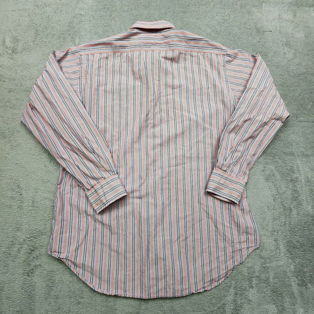 Lauren Ralph Lauren Mens 15.5 32 33 Red Blue Stripe Shirt Button Down Cotton - Picture 7 of 9